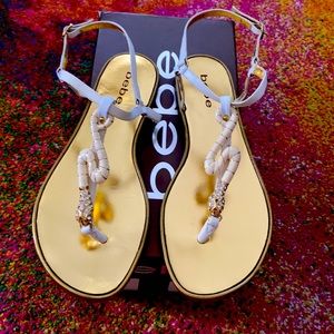 Bebe Gold Plated Snake Sandals